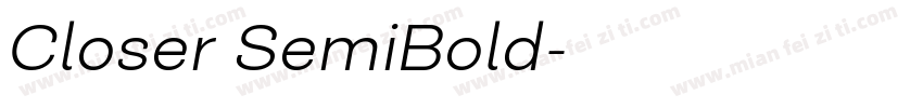 Closer SemiBold字体转换